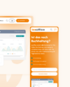 Mobile Ansicht der Website der Buchhaltungssoftware Lexware