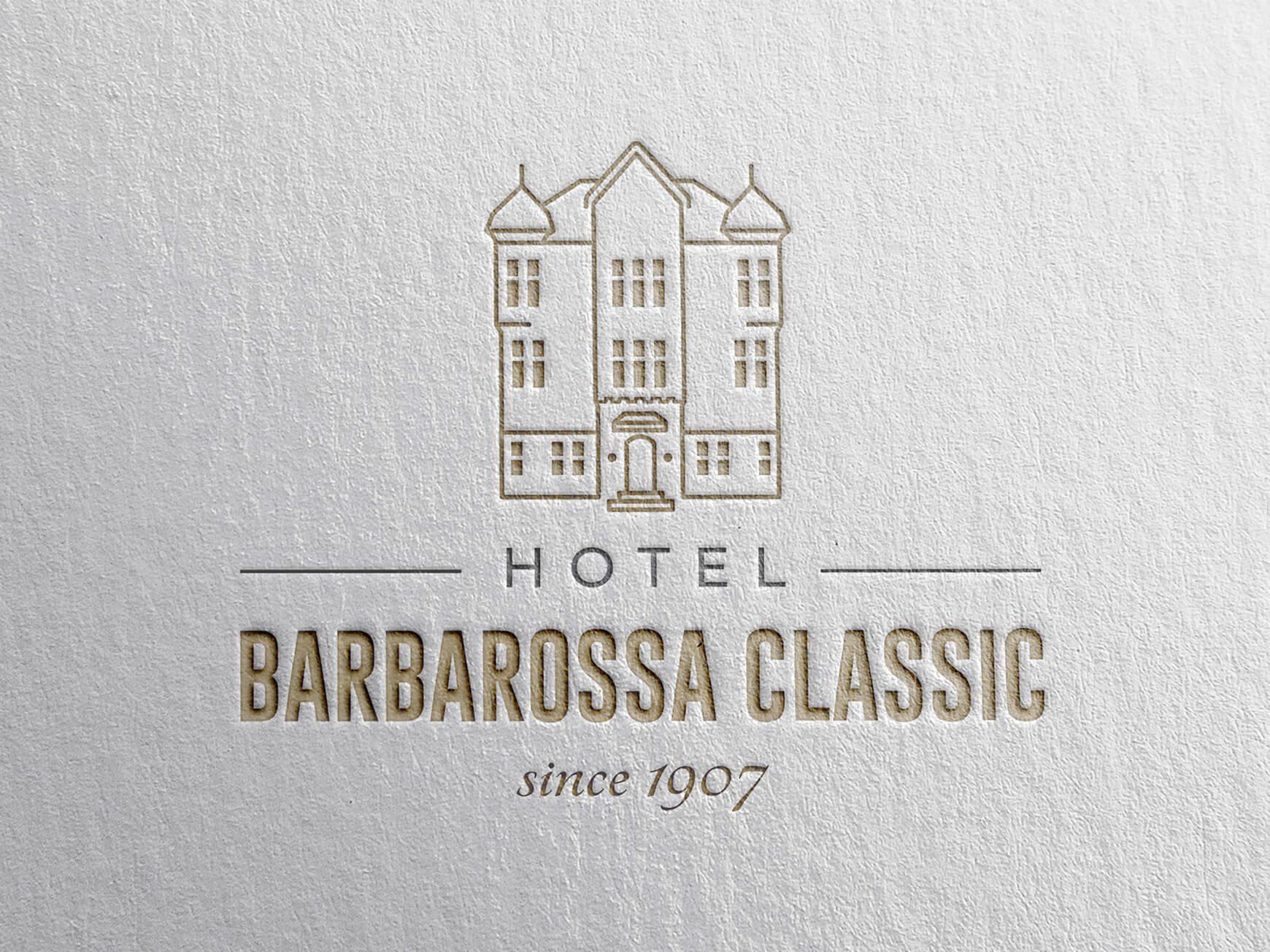 Hotel Barbarossa Classic Logo Entwürfe